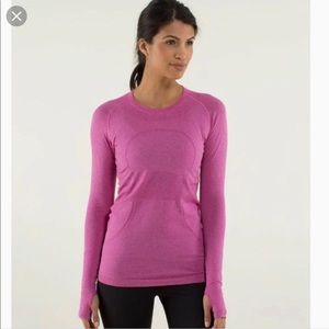 Lululemon Pink Swiflty Long Sleeve Sz 4